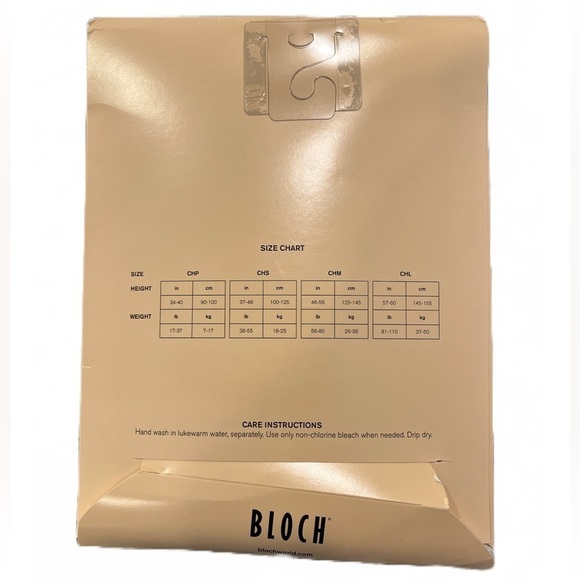 🩰 New! Bloch Lt. Tan Footed Dance Tights | Style T0921G | Children's Medium - Picture 2 of 2